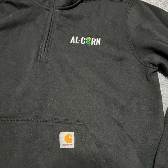 Carhartt Sweatshirt Mens Large Loose Fit Half Zip Workwear - Picture 2 of 7